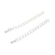 Metal extension chains 50mm with drop Silver